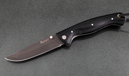 Складной нож Стрелок, сталь булат, рукоять накладки акрил черный Складной нож Стрелок, сталь булат, рукоять накладки акрил черный