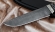 Подарочный Нож Барракуда сталь дамаск, рукоять карельская береза черный граб с инкрустацией на подставке