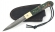 Нож Стриж, складной, сталь булат, рукоять накладки карельская береза стабилизированная изумруд