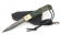 Складной нож Стриж, сталь булат, рукоять накладки карельская береза стабилизированная изумруд