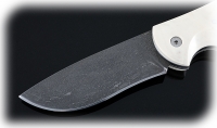 Нож Ястреб, складной, сталь Х12МФ, рукоять накладки акрил белый - Нож Ястреб, складной, сталь Х12МФ, рукоять накладки акрил белый