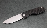 Нож складной Кайман сталь Х12МФ накладки карбон + AUS8 (подшипники, клипса) - Нож складной Кайман сталь Х12МФ накладки карбон + AUS8 (подшипники, клипса)