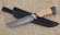 Нож Косуля клинок стальной трос рукоять береста