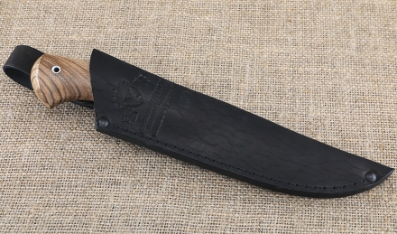 Нож Голец сталь дамаск, рукоять зебрано града акрил Нож Голец сталь дамаск, рукоять зебрано града акрил