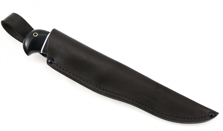 Нож Бекас сталь дамаск-долы, рукоять черный граб венге Нож Бекас сталь дамаск-долы, рукоять черный граб венге