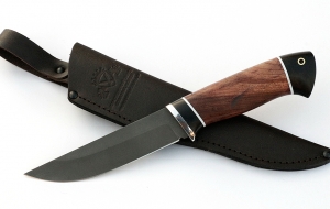 Нож Гриф сталь Х12МФ, рукоять бубинга-черный граб
