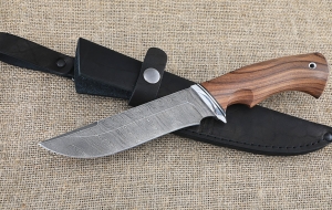 Нож Русак сталь дамаск, рукоять палисандр 