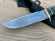 Нож Алтай сталь дамаск торцевой с никелированием, рукоять карельская береза стабилизированная зеленая, латунь (распродажа)