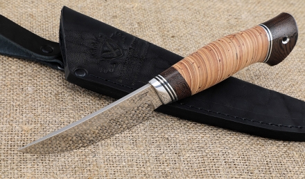 Нож Енисей сталь 95Х18 рукоять береста  Нож Енисей сталь 95Х18 рукоять береста