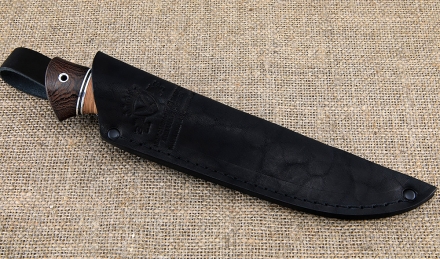 Нож Енисей сталь 95Х18 рукоять береста  Нож Енисей сталь 95Х18 рукоять береста