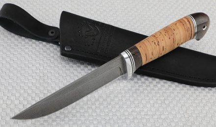 Нож Охотник сталь ХВ-5, рукоять береста Нож Охотник сталь ХВ-5, рукоять береста