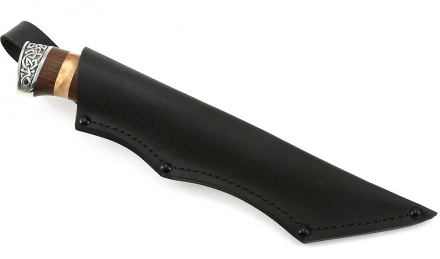 Нож Каратель сталь ELMAX, рукоять коричневый граб-кап,мельхиор Нож Каратель сталь ELMAX, рукоять коричневый граб-кап,мельхиор