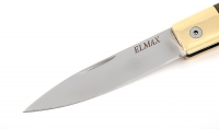 Нож Стриж, складной, сталь Elmax, рукоять накладки карельская береза стабилизированная коричневая - Нож Стриж, складной, сталь Elmax, рукоять накладки карельская береза стабилизированная коричневая