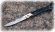 Нож Мексиканец, складной, сталь Elmax, рукоять накладки карельская береза стабилизированная синяя