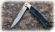 Складной нож Мексиканец, сталь Elmax, рукоять накладки карельская береза стабилизированная синяя
