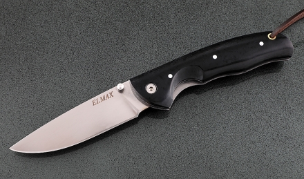 Нож складной Акула, сталь Elmax, рукоять накладки акрил черный Нож складной Акула, сталь Elmax, рукоять накладки акрил черный