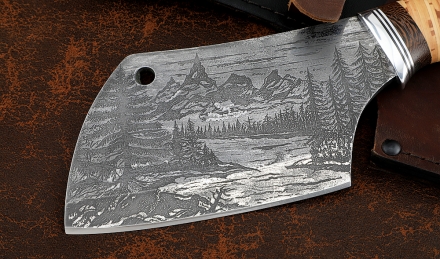 Тяпка №8 сталь Х12МФ, рукоять береста Тяпка №8 сталь Х12МФ, рукоять береста