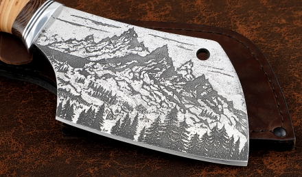 Тяпка №8 сталь Х12МФ, рукоять береста Тяпка №8 сталь Х12МФ, рукоять береста