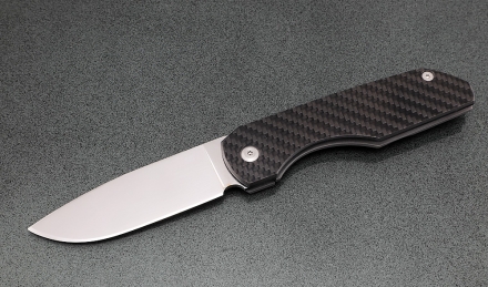 Нож складной Кайман сталь Elmax накладки карбон + AUS8 (подшипники, клипса)