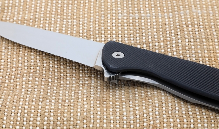 Нож складной Back сталь Х12МФ накладки G10 черная + AUS8 (подшипники, клипса) Нож складной Back сталь Х12МФ накладки G10 черная + AUS8 (подшипники, клипса)