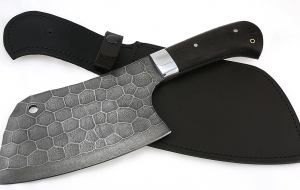 Тяпка №1 цельнометаллическая: сталь дамаск,полный камень рукоять венге