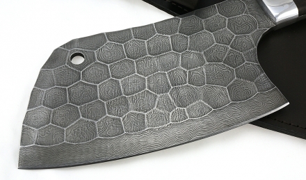 Тяпка №1 цельнометаллическая: сталь дамаск,полный камень рукоять венге