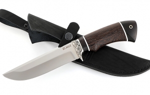 Нож Алтай сталь ELMAX, рукоять венге-черный граб, мельхиор Нож Алтай сталь ELMAX, рукоять венге-черный граб, мельхиор