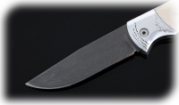 Нож Беркут, складной, сталь Х12МФ, рукоять накладки акрил белый с дюралью - Нож Беркут, складной, сталь Х12МФ, рукоять накладки акрил белый с дюралью