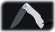 Нож складной Беркут, сталь Х12МФ, рукоять накладки акрил белый с дюралью