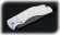 Нож складной Беркут, сталь Х12МФ, рукоять накладки акрил белый с дюралью