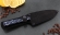 Нож Шеф №6 сталь Х12МФ, рукоять акрил синий