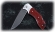 Нож складной Беркут, сталь Х12МФ, рукоять накладки акрил красный с дюралью