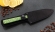 Нож Шеф №6 сталь Х12МФ, рукоять акрил зеленый