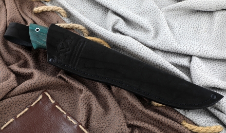 Нож Гриф сталь К340, рукоять карельская береза акрил