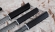 Премиум набор ножей Танто дамаск ламинированный черный граб на подставке «Костер»