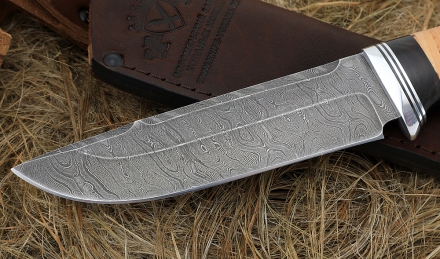 Нож Барракуда сталь дамаск, рукоять береста Нож Барракуда сталь дамаск, рукоять береста