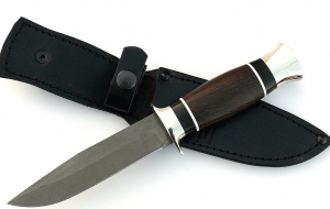 Нож Лидер сталь Х12МФ, рукоять венге-черный граб