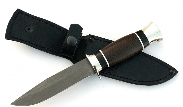Нож Лидер сталь Х12МФ, рукоять венге-черный граб 