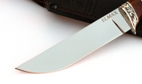 Нож Лось сталь ELMAX, рукоять коричневый граб-кап, мельхиор - IMG_5762.jpg
