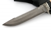 Нож Рыболов-2 сталь булат, рукоять черный граб-кап, мельхиор - IMG_4554.jpg