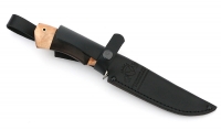 Нож Рыболов-2 сталь булат, рукоять черный граб-кап, мельхиор - IMG_4555.jpg