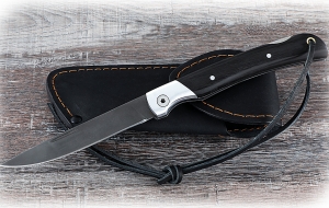 Нож складной Мексиканец, сталь Х12МФ, рукоять накладки черный граб