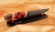 Эксклюзивный Нож Барракуда сталь дамаск нержавеющий рукоять карельская береза кость мамонта на подставке