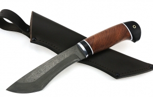 Нож Каратель сталь Х12МФ, рукоять бубинга-черный граб