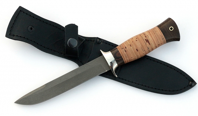 Нож Лидер-2 сталь Х12МФ, рукоять береста 