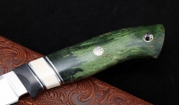 Нож Ирбис-2 М390 рукоять карбон бивень моржа карельская береза зеленая - Нож Ирбис-2 М390 рукоять карбон бивень моржа карельская береза зеленая