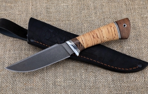 Нож Дрозд Х12МФ рукоять береста