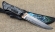 Нож Барракуда ламинация S 390 в  крученом дамаске, мокуме-гане акрил черный, скримшоу "Охота"