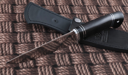 Нож Аллигатор-2 сталь кованая х12мф рукоять черный граб 