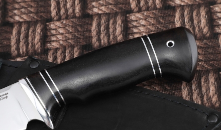 Нож Аллигатор-2 сталь кованая х12мф рукоять черный граб 